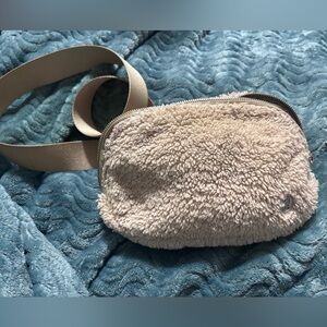 Lululemon Cream Sherpa Belt Bag